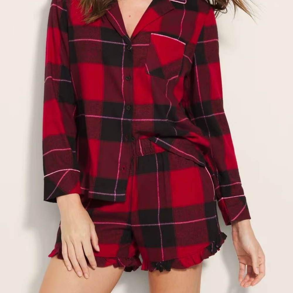 Soma Plaid Pajama Shorts